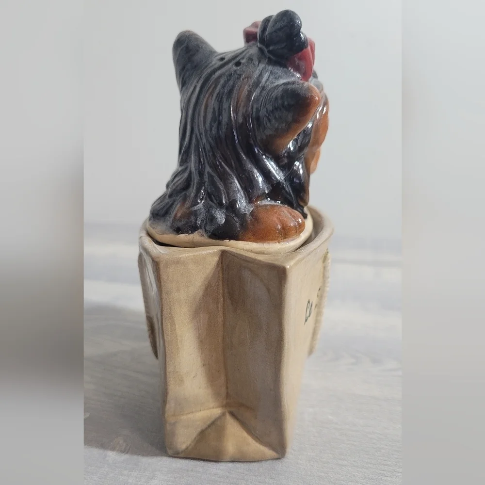 Vintage RARE BIG SKY CANINE Le Petite bakery Yorkie Salt N Pepper Shaker